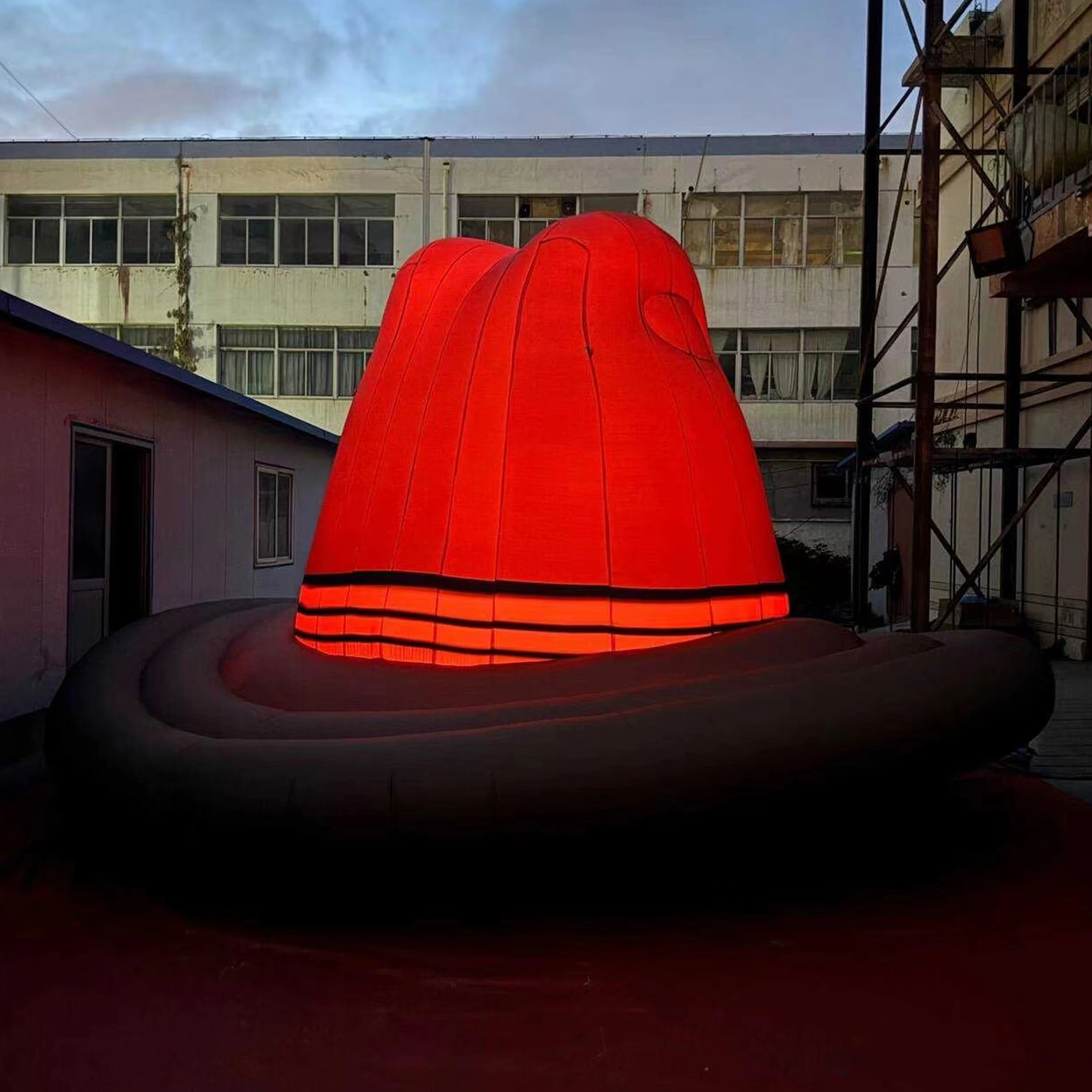 High quality PVC inflatable cowboy hat durable PVC blow up cool hat giant cowboy hat for events