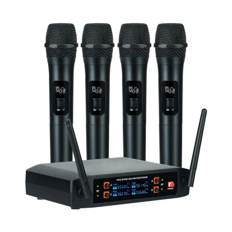 2023 newest 250 meters work range true diversity UHF wireless microphone mic for Stage Performance, Speech Teaching and Church