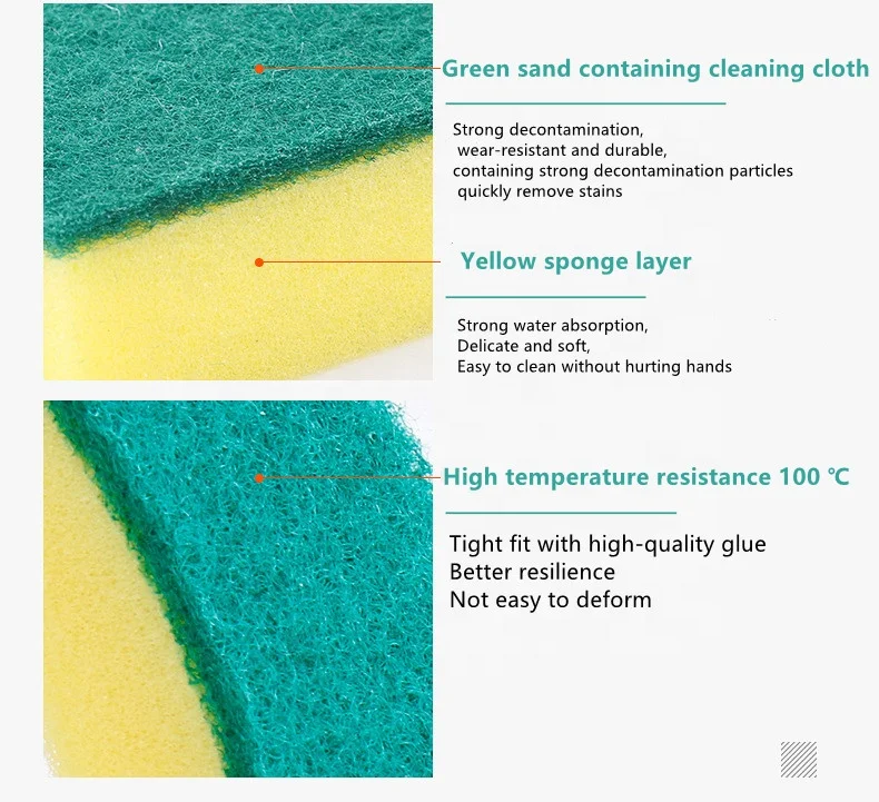 Sponge high density wash sponge, kitchen cleaning sponge, sponge cloth sponge sponge cleaning foam.