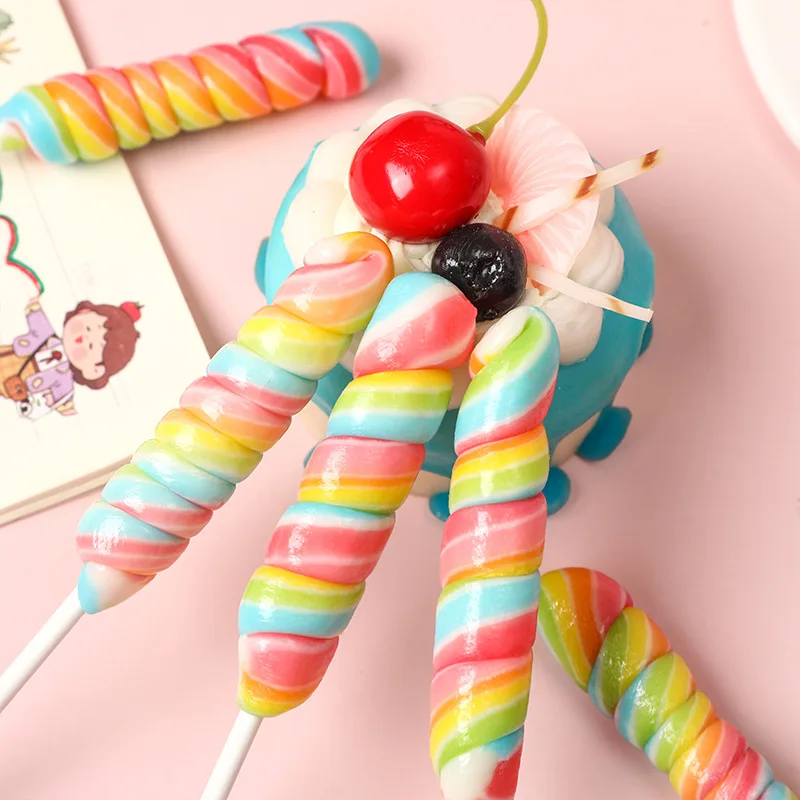 wholesale suppliers colored box holiday gift confectionery products 17g spiral wave plate lollipop loly pop lollipop