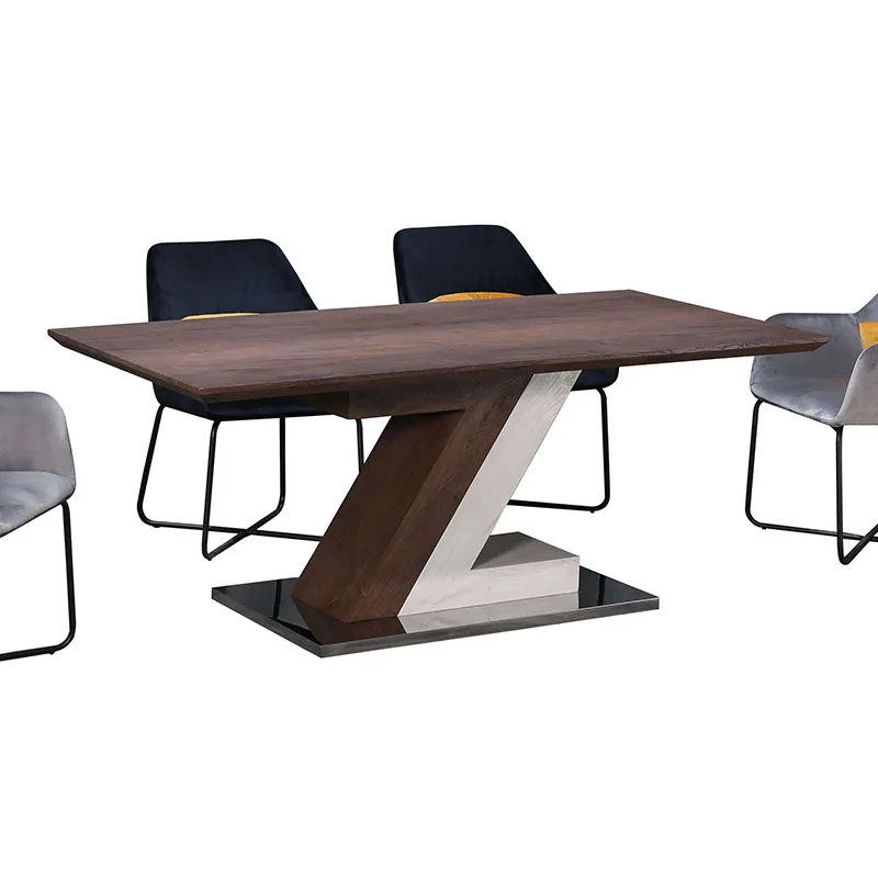 Wholesale Factory Price Cheap dinning set with 6 chairs stretching dinning table DT6303