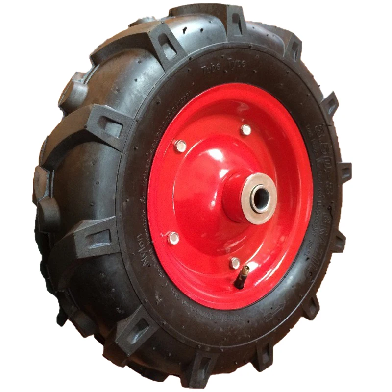 Factory sale 4.00-8 pneumatic rubber wheels heavy duty tire for solid wheel barrow