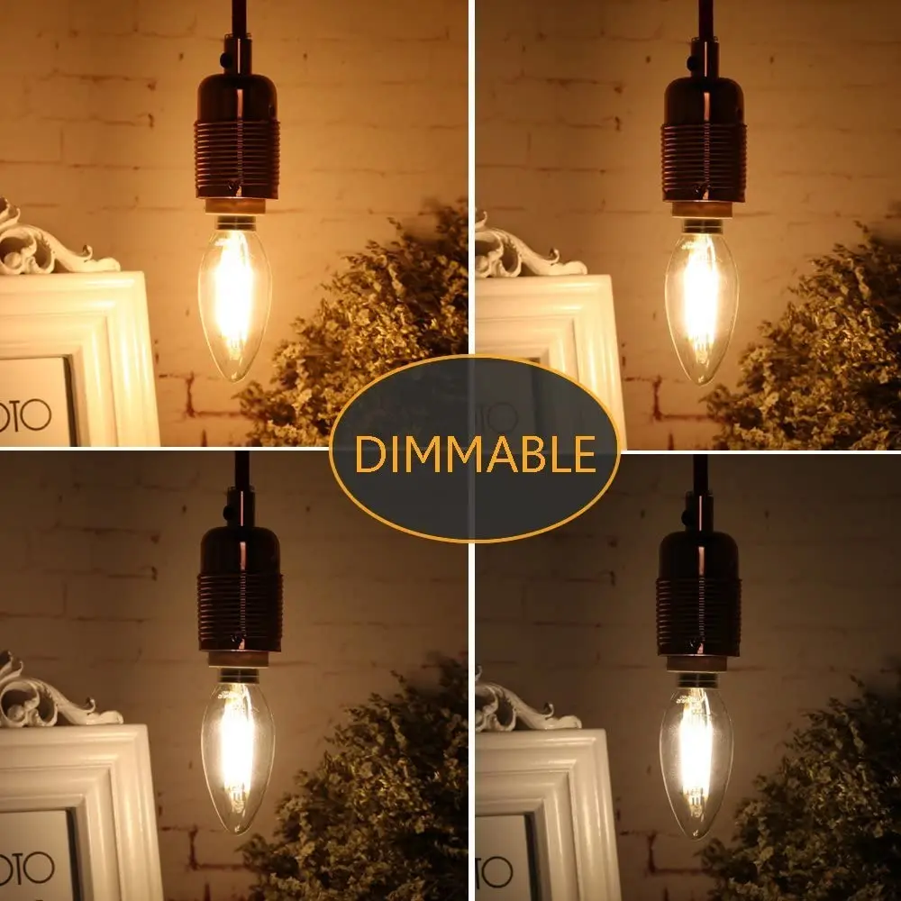 retro edison bulbs C35 4W 2700k 110V E12 Filament LED Candle 40W incande Cheap led bulbs incandescent edison bulb