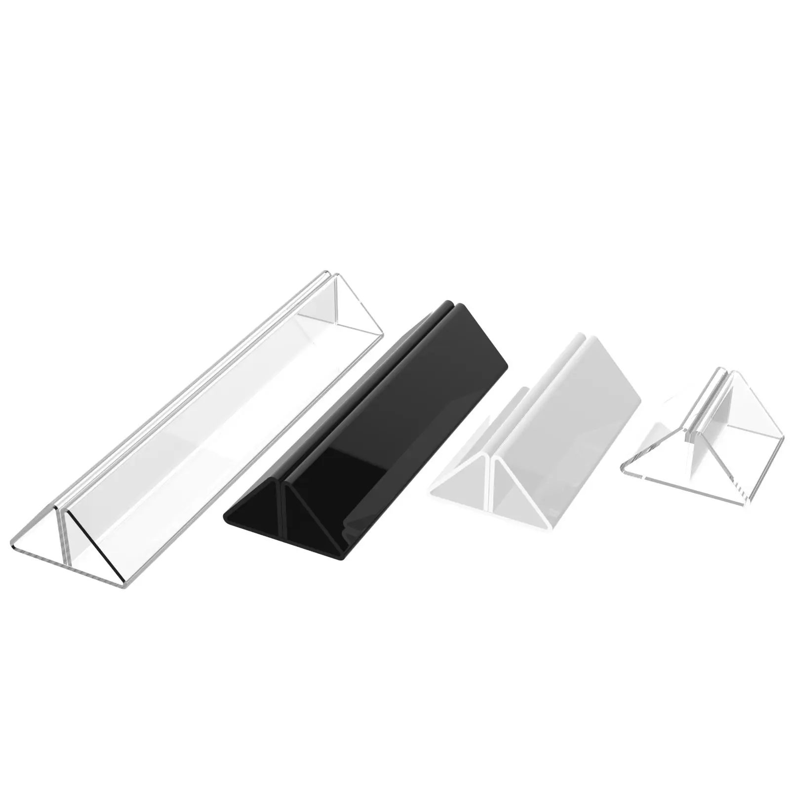 Transparent Triangle Base Acrylic Table Tent Sign Card Holder 3mm Plastic Restaurant or Venue Table Top Menu Holders