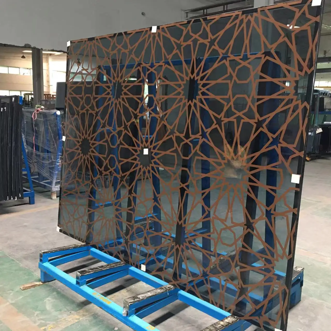 Building glass silkscreen printing ceramic frit  tempered double glazing insulated glass  for curtain wall