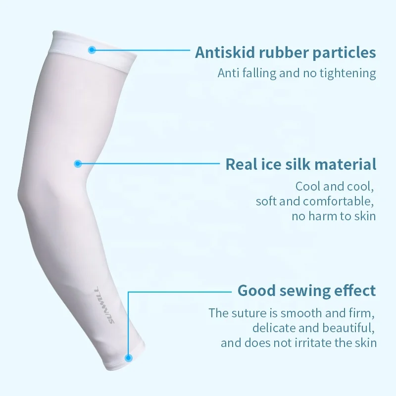 Custom Summer UV Sun Protection Sports Compression Football Volleyball Cycling Running Arm Sleeves