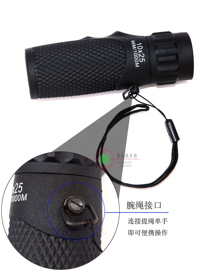 Single Binoculars 10X25  High Power Portable Low Light Night Vision Mini Outdoor Binoculars