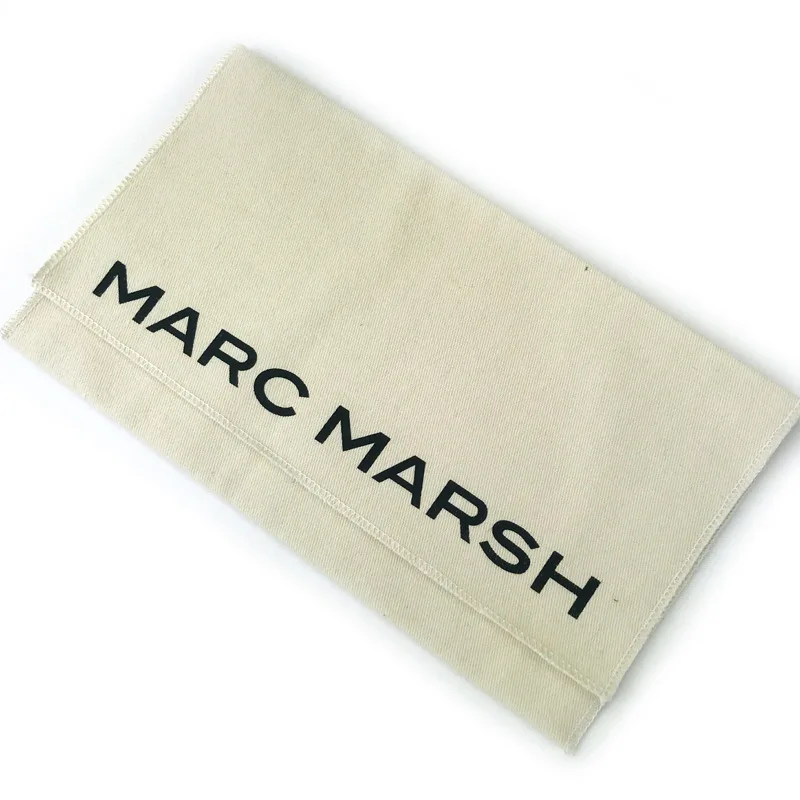 Soft twill cream white large flap envelope cotton dust bag, cotton pouch for cosmetic, clothes, handbags