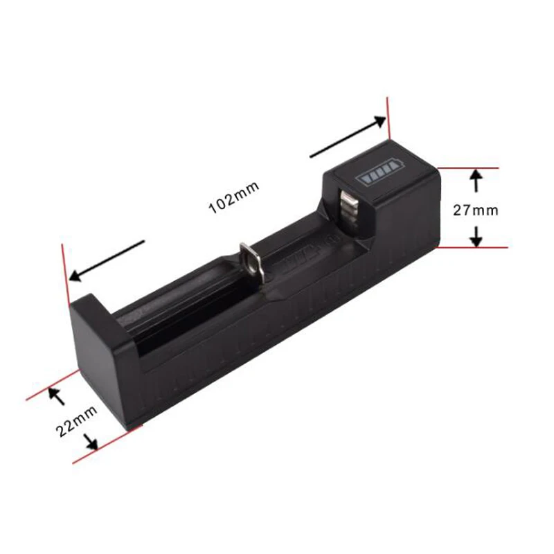 Cheap 1 Slot USB Rechargeable 3.7v 16340 14500 18650 26650 Battery Lithium liion   Battery Charger