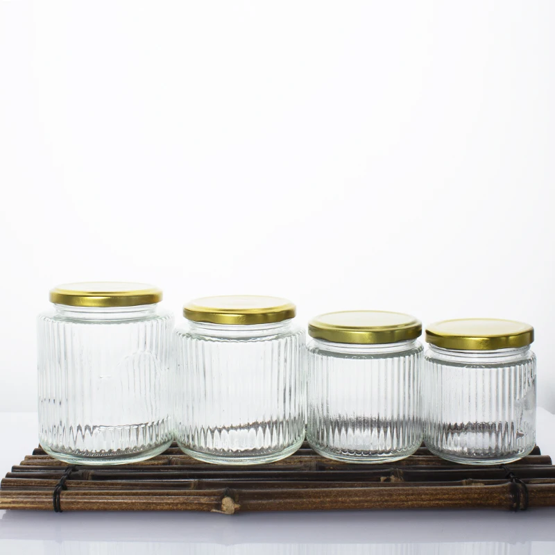 Wholesale 150 ml 240 ml 380 ml 500 ml New style food storage jars with lids glass jars