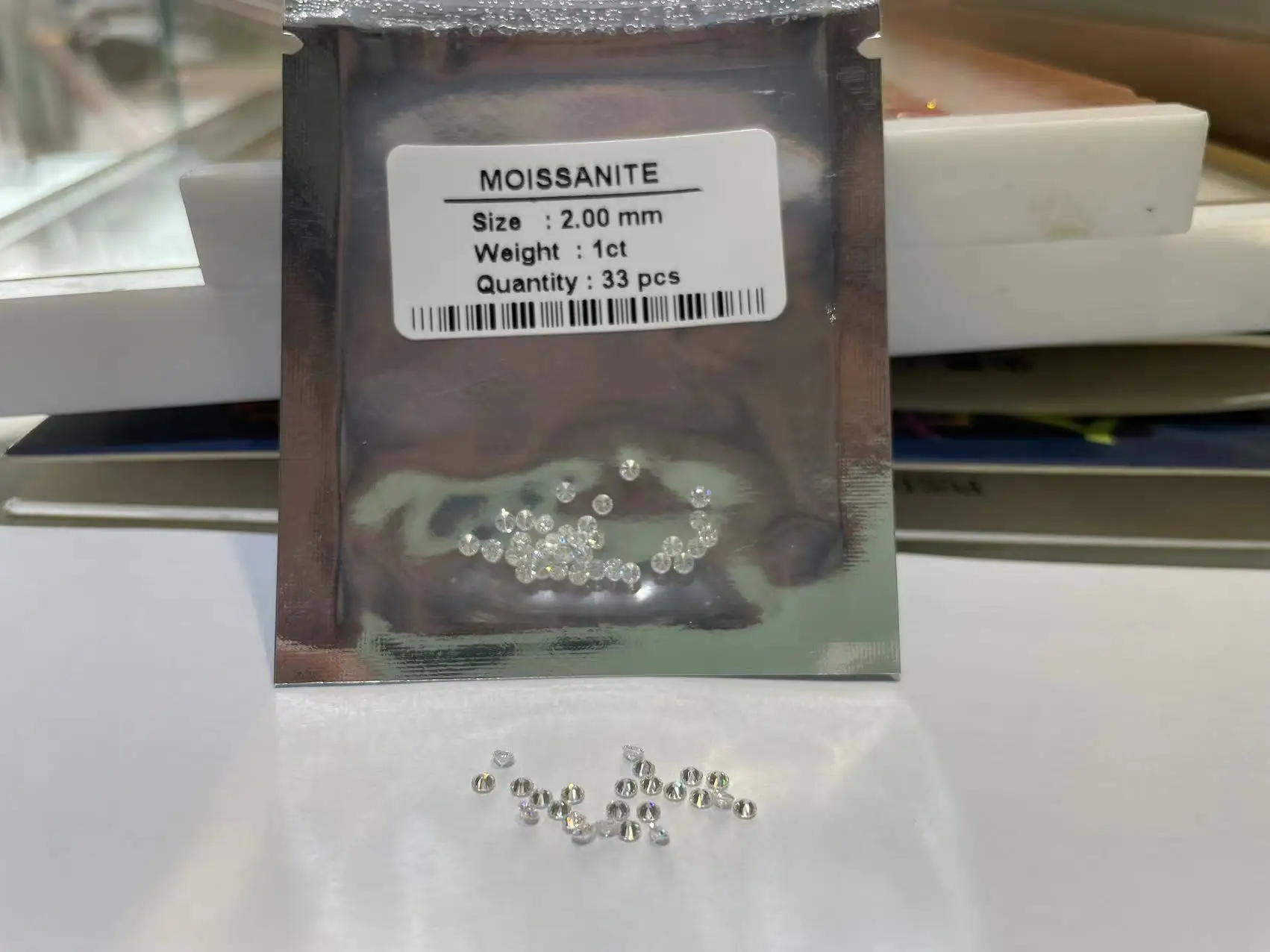 Ready to Ship DEF color Round Loose Moissanite Factory Wholesale 0.8 to 2.9mm Melee Moissanite Diamond