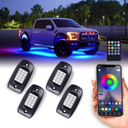Wireless Remote Control Rgb Car Ambient Lighting white Underglow Coches Luces Led Off-Road Rock Lights