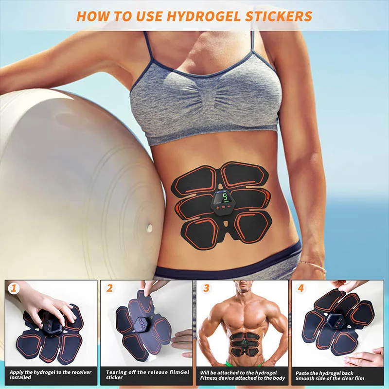 Fitness Machine Slimming Belts Weight Loss Massage EMS Electrostimulator ABS Trainer Abdominal Muscle Stimulator for Men Women
