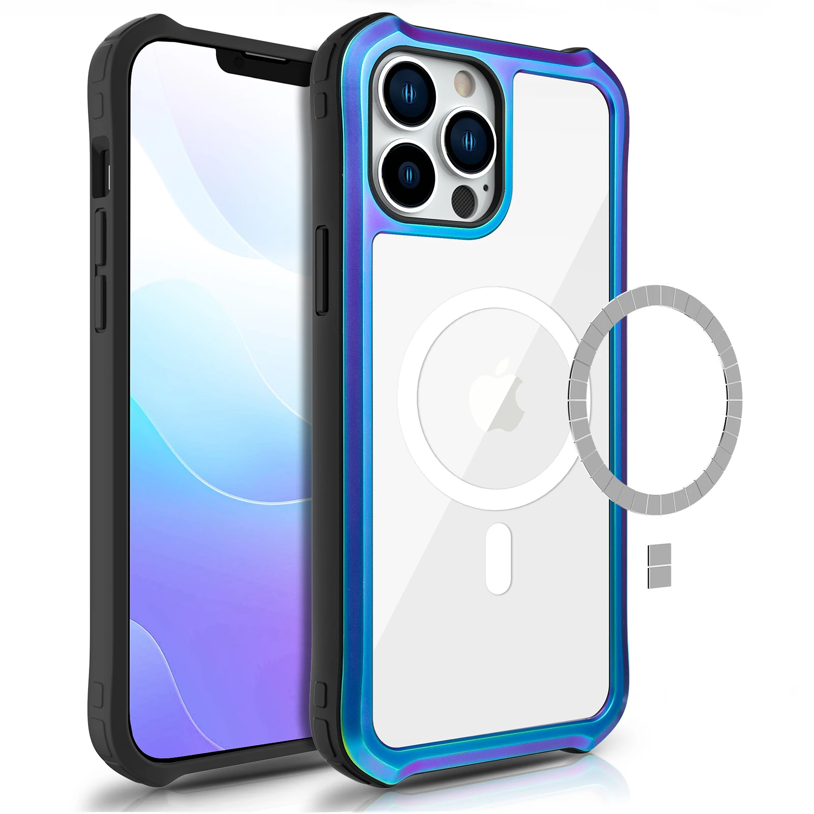 Custom High Quality Luxury Cool Paint Series Mechanical Silver Shockproof Cell Phone Protect Cover For IPhone 13 Pro Max