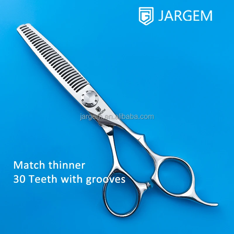 Custom Logo 6.0 Inch Fine Cutting Hair Scissors Professional Manufacturer Barber Scissors with Adjustable Screw