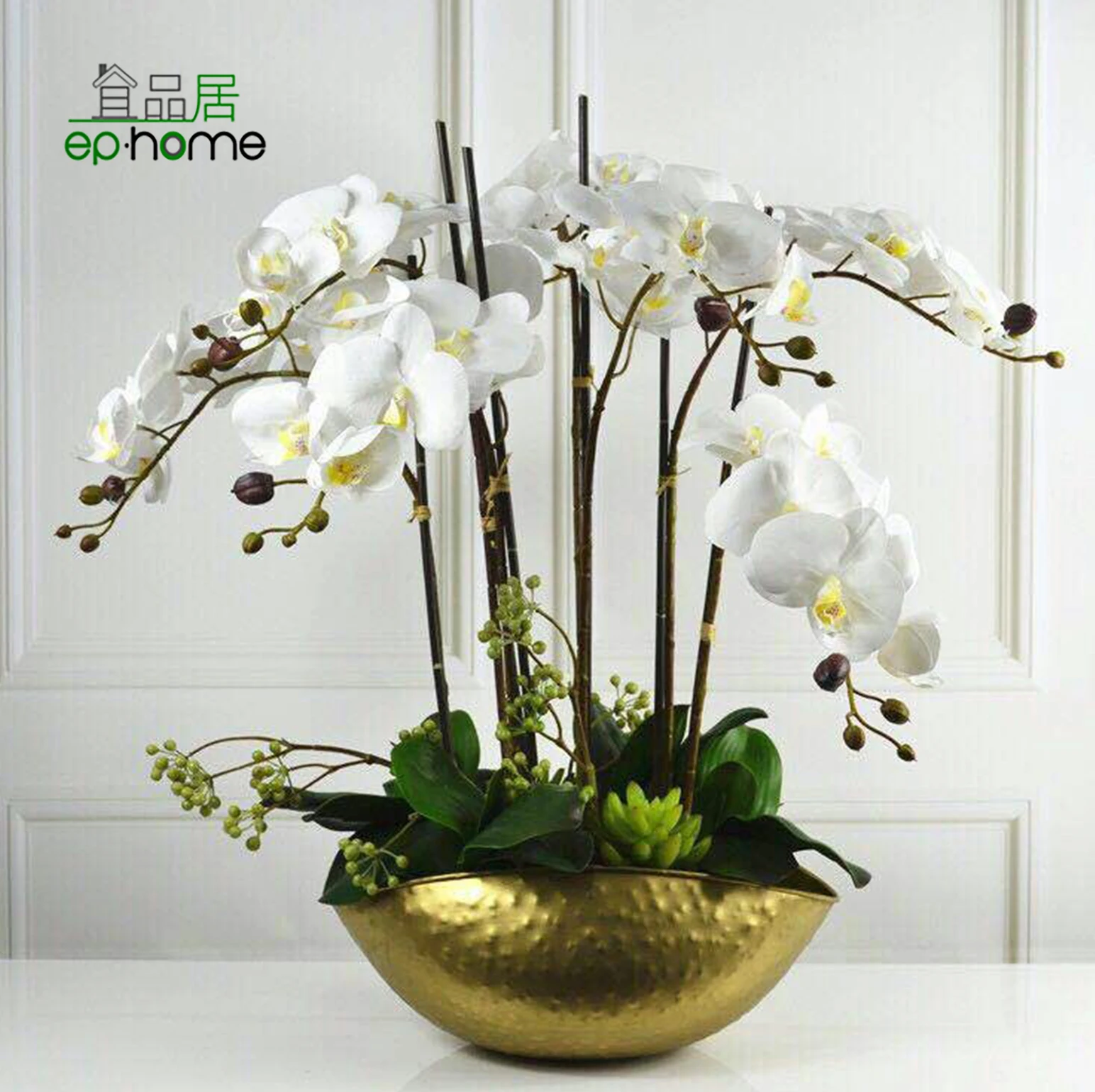 Decorative Gold Flower Vase for Centerpieces, Gold Centerpieces for Table, Decorative Vases for Home Wedding Table Decor