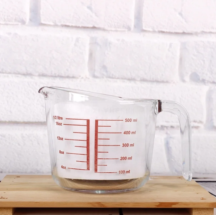 Лидер продаж, термостойкий стеклянный мерный кувшин 1000 мл, 500 мл, 250 мл
