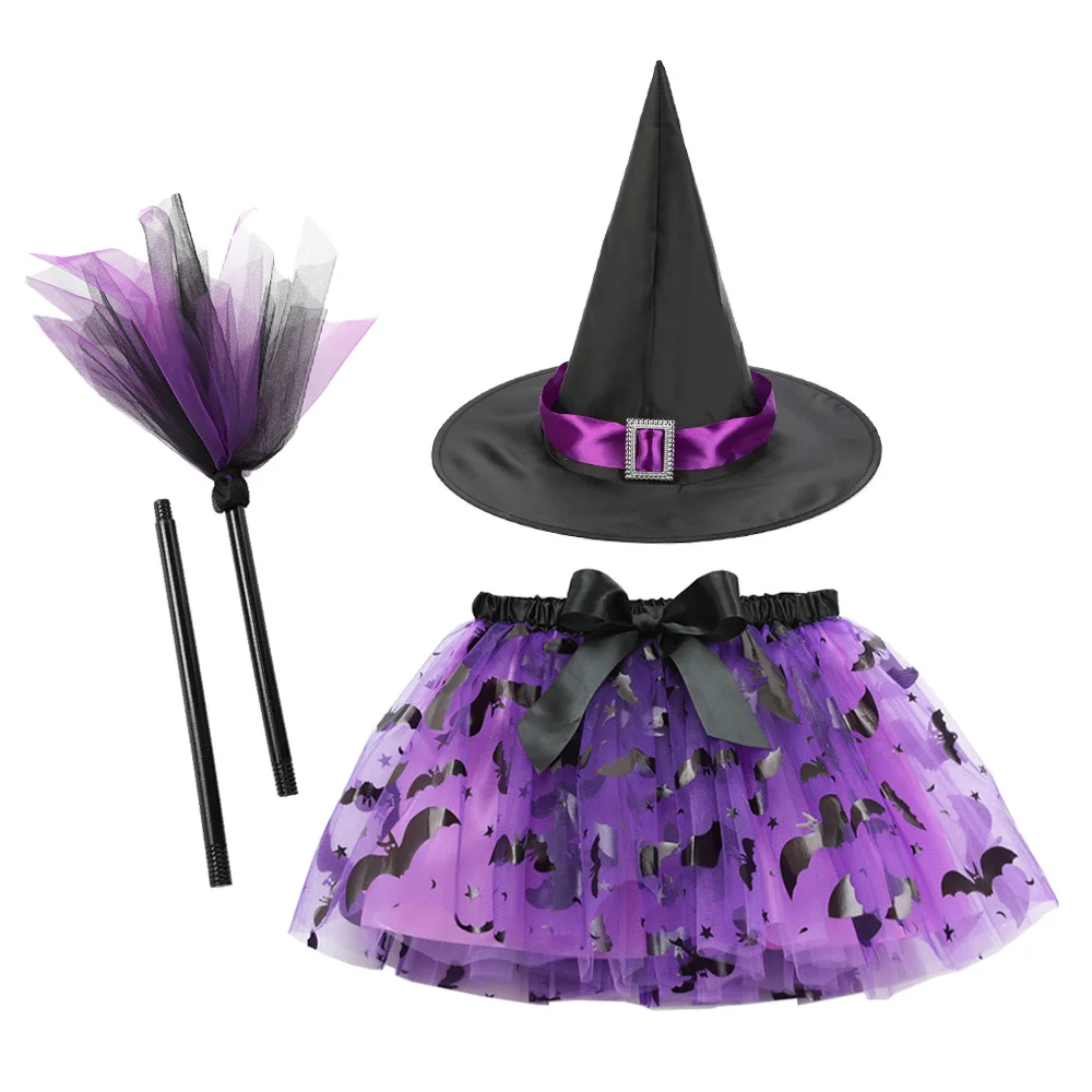 Halloween Costumes Witch Dress Up Kids Costumes Cosplay Party Carnival Witch Dress
