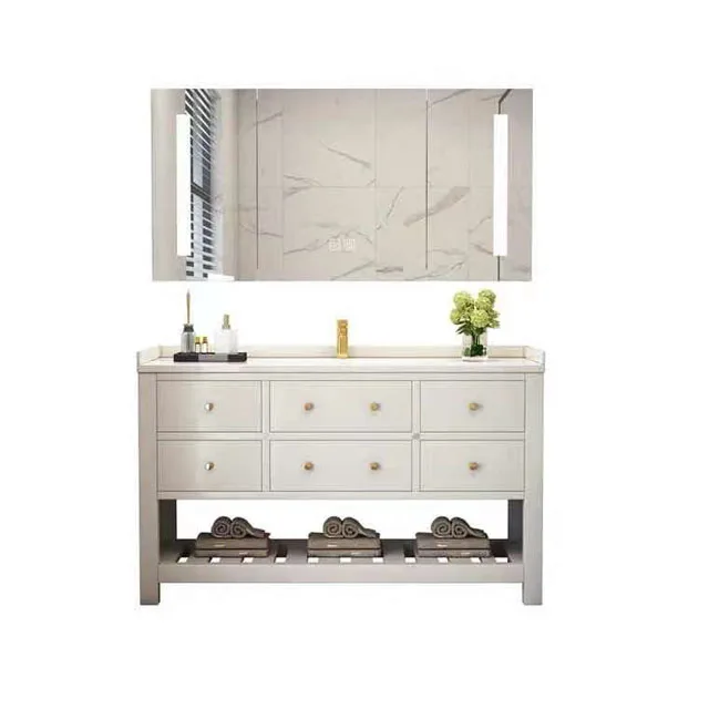 HZ  Bathroom furniture Waterproof board   Modern style Simple design  customized Vanity cabinet