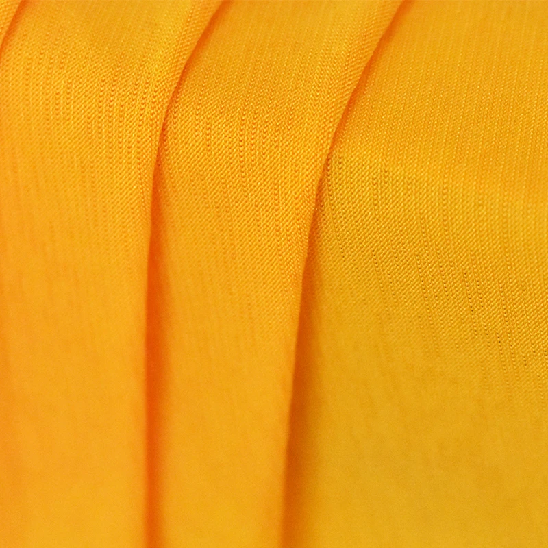 Slub style single hemp wrinkle polyester spandex knit Doris fabric for bottomed wear