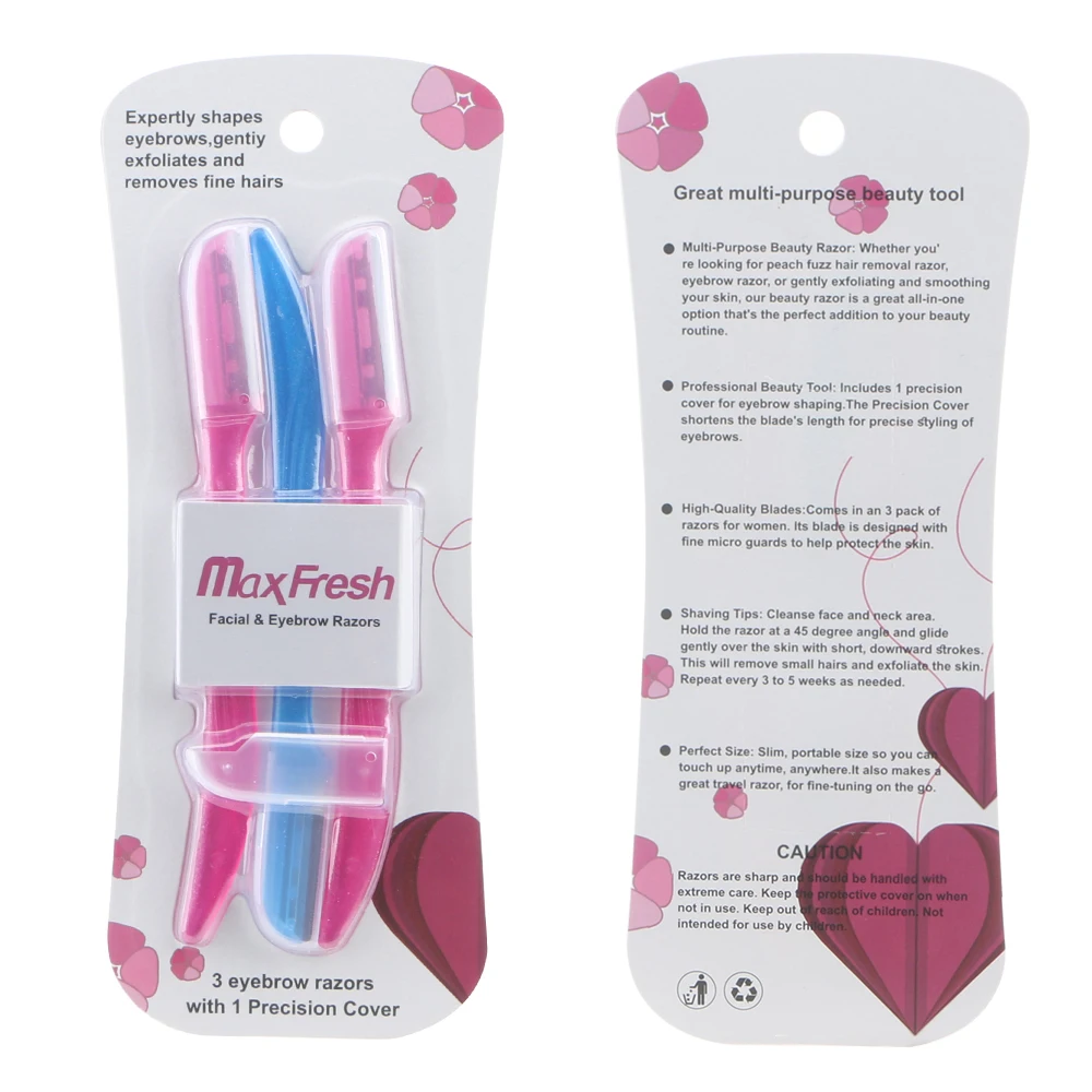 D109 Facial Hair Remover Eyebrow Trimmer razor with Mini Makeup Knife Shaper Shaver For lady