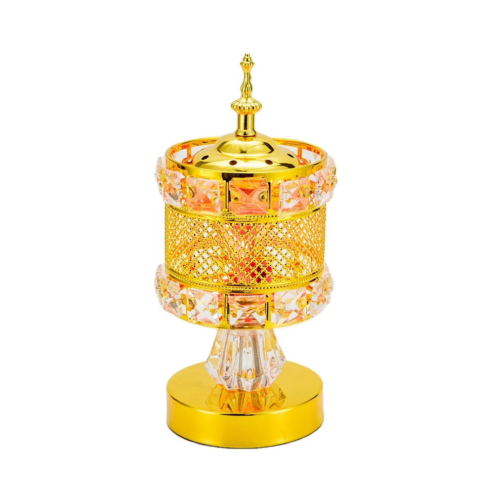 middle east incense burner lighter electric wax melt burner gold color arabic incense burner TYL8771