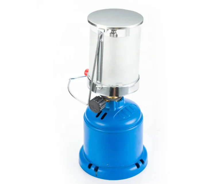 Camping Gas Lantern Portable Gas Lamp Hanging Glass Lamp Lightweight Camping Light for Hiking Picnic Outdoor