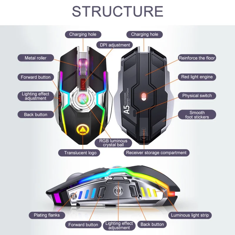 Новинка 2021 черная Беспроводная оптическая мышь USD 2 4G Бесплатная доставка беспроводная