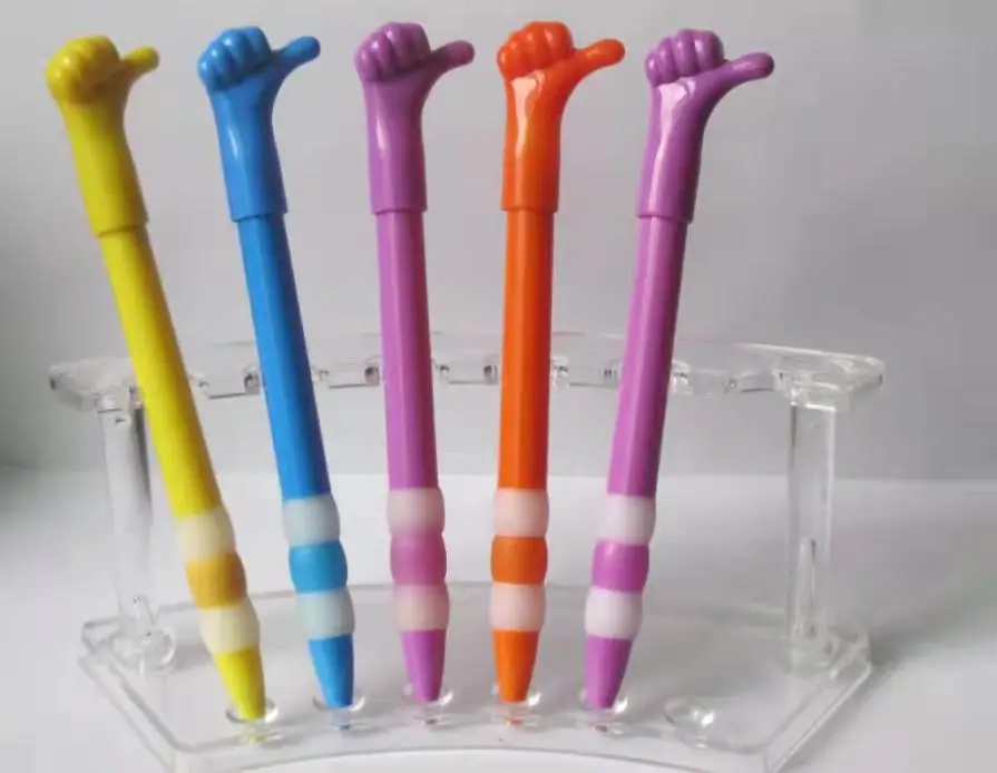 Большой палец детская цилиндрическая ручка прекрасный шариковая оптовая цена розовый оранжевый желтый фиолетовый синий зеленый