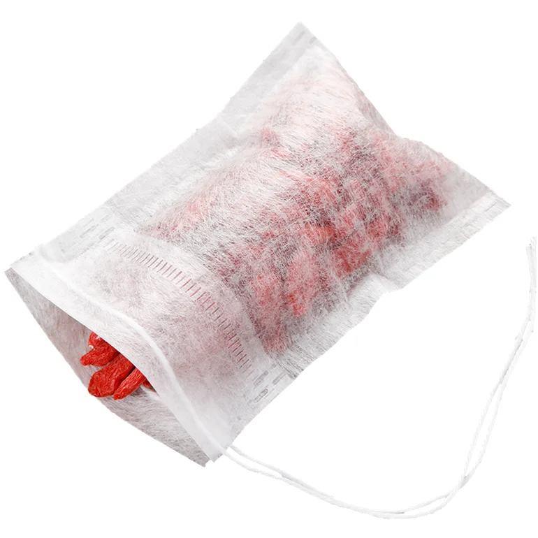 High quality food grade biodegradable PLA corn fiber filter bag empty tea bags with drawstring