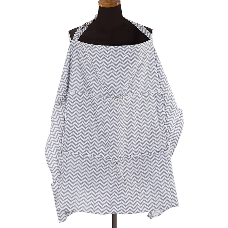 Светло-серый хлопковый переносной чехол с шевроном для хранения, лучший чехол для кормления