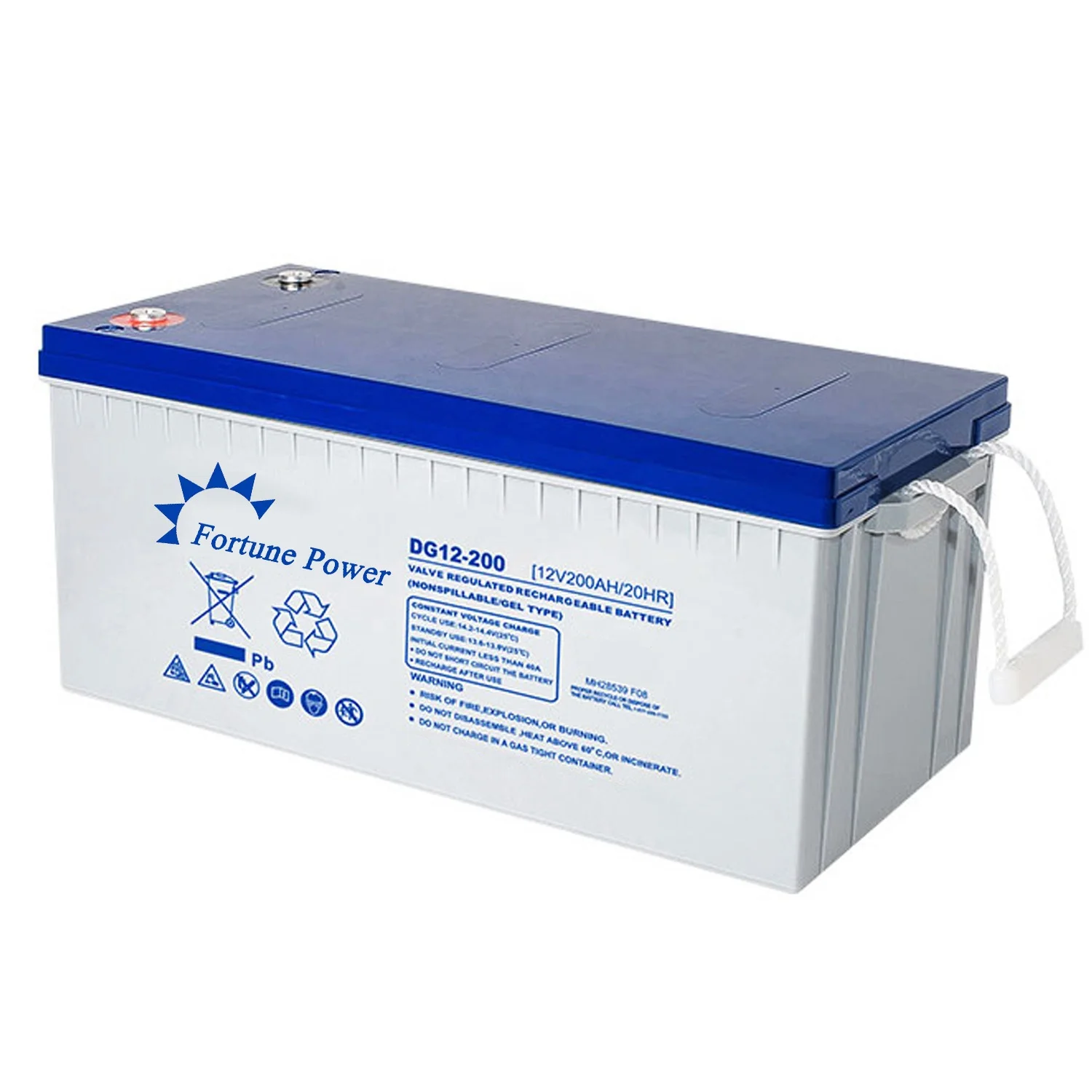 Fortune Power Solar Energy Storage GEL Battery 12V 100Ah 120Ah 150Ah 200Ah 250Ah Deep Cycle AGM Sealed Lead Acid Batteries