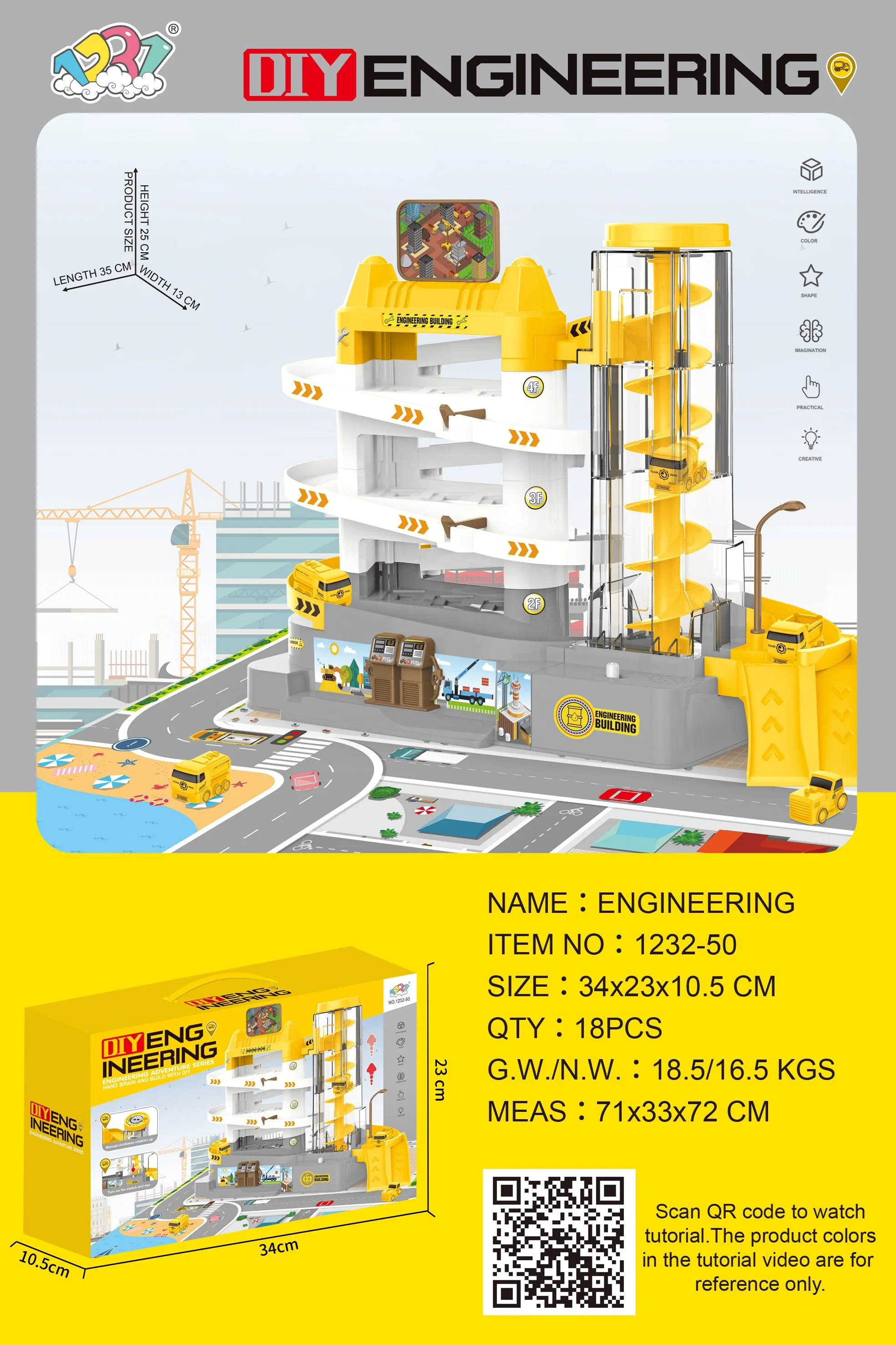 2024 new product idea Small DIY adventure parking lot building assembly electronic city track car slot toy styles toys for kids