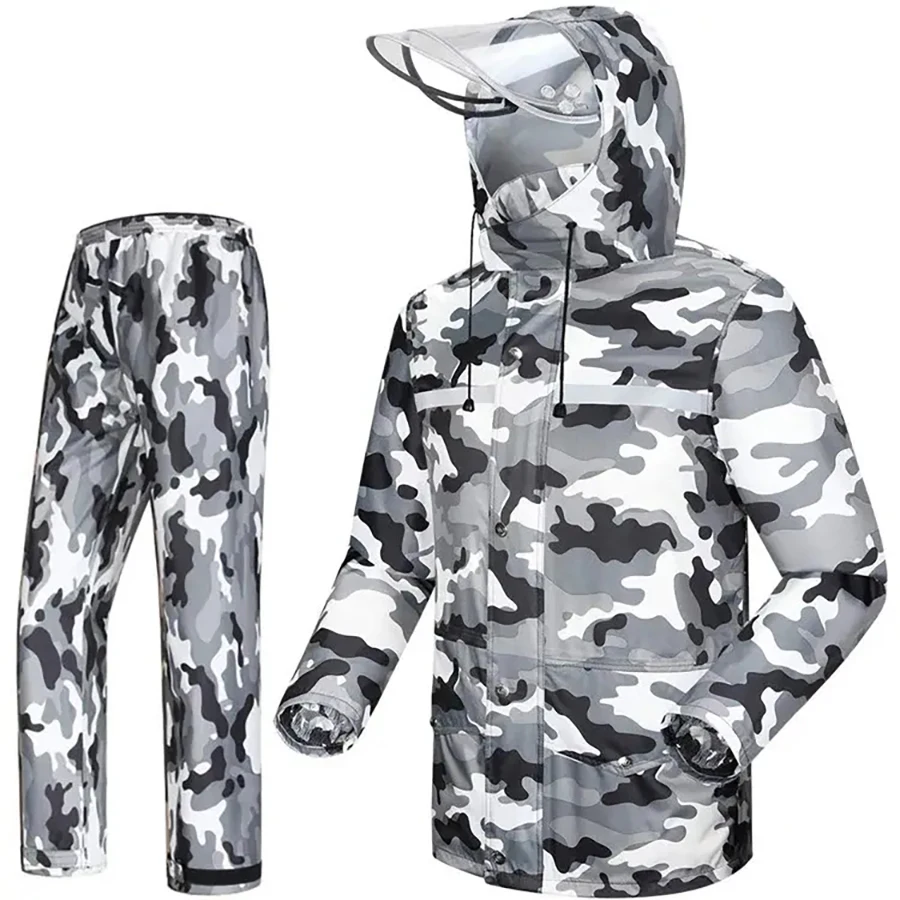 Fashion Rain Jacket Pants Waterproof Worker Safety Outdoor Task Rain Gear PVC Rain Suit