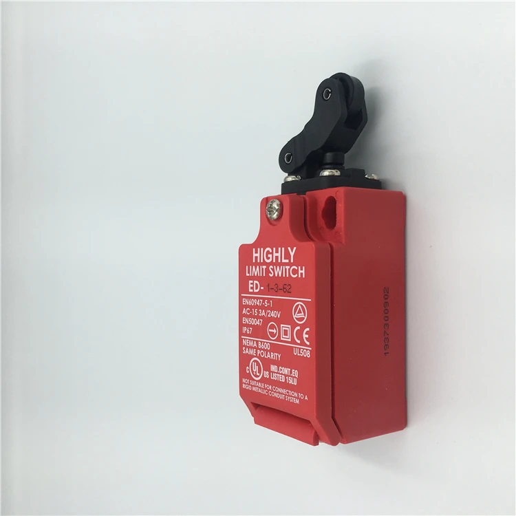 
Ip67 Protection 10a 1nc/1no Snap Action Safety Limit Switch Roller Plunger Limit Switch 