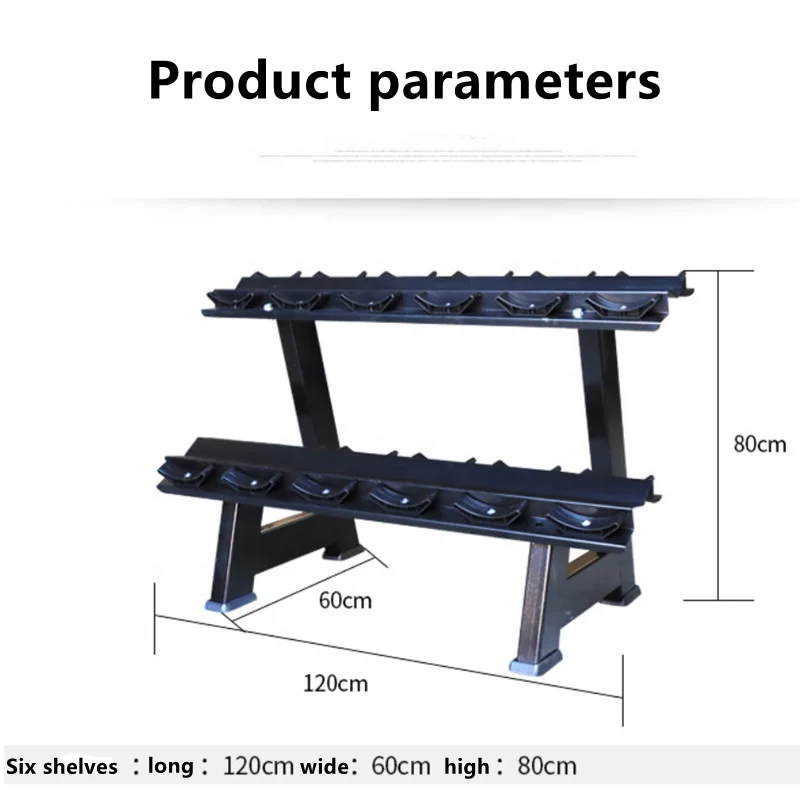 Factory Professional 10 Pairs Two Tier Dumbbell Rack Commercial Gym 6 Pairs Dumbbell Rack