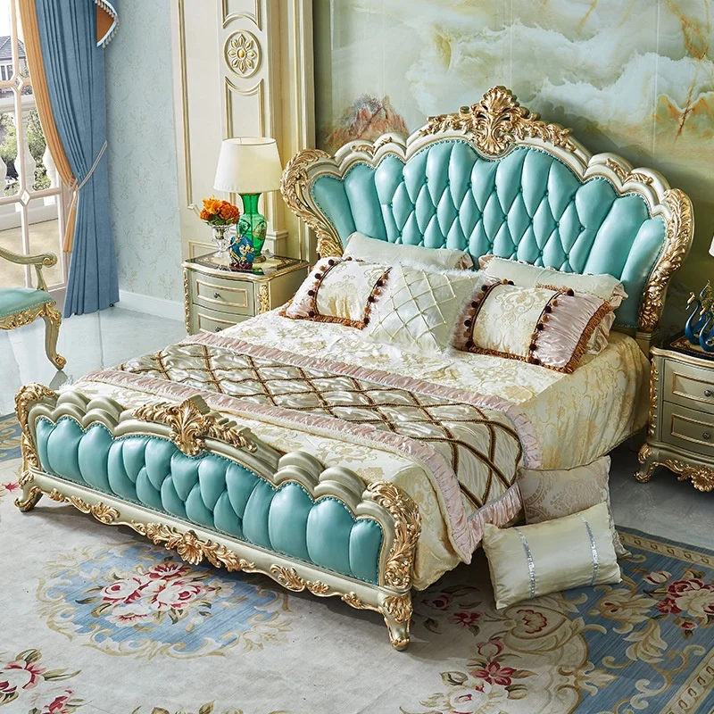 super king size royal Luxury bedroom furniture set high end royal wholesale bedroom furniture