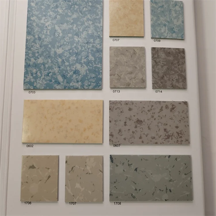 2mm Waterproof Hospital PVC Plastic Roll Homogeneous Flooring Vinyl Floor