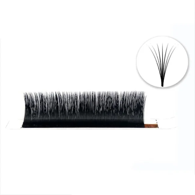 High Quality Handmade Volume Lashes Volume Eyelash Extension Korean PBT Fibers Fake Eyelash CD Curl  Matte Black Lashes