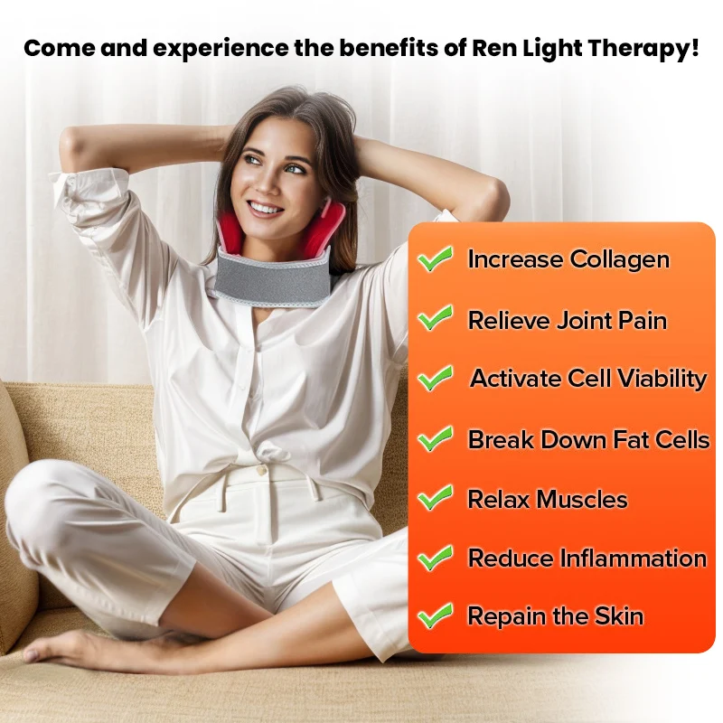 Flexible Wearable Red Light Therapy Wrapped Red 660nm 850nm Near Infrared Light Wrap Therapy Pad for Body Pain Relief