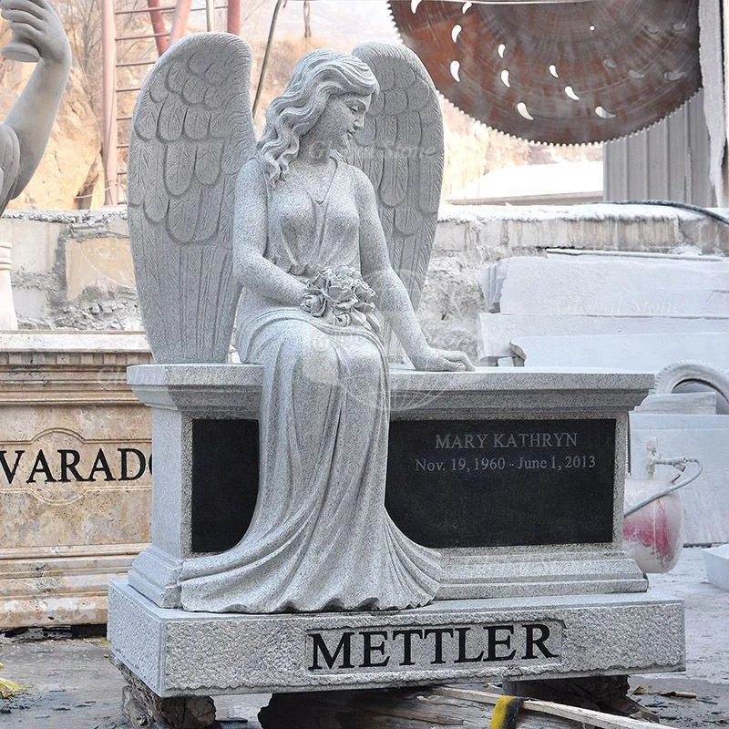 Причудливый Подгонянный мраморный гранитный надгробный камень Ангел памятник
