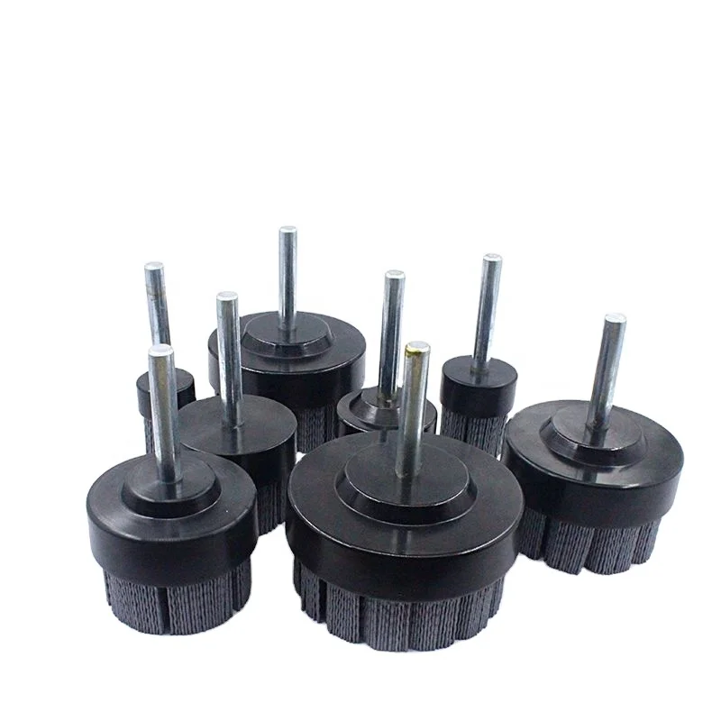 180 Grit Nylon Brush, Abrasive drill brush for Derusting, Deburring and Cleaning Wooden Floor or car wheel