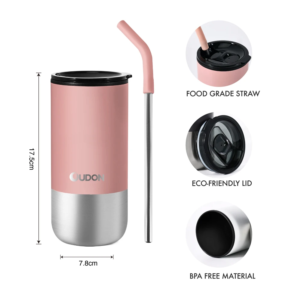 BPA Free Double Wall PP Inner and 201Stainless Steel Coffee Mug