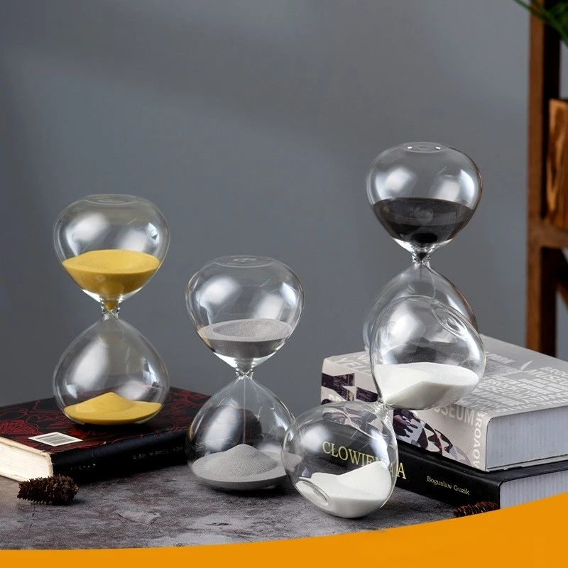 Onion-type glass hourglass timer European and American creativity to send boyfriend birthday gift color optional glass hourglass