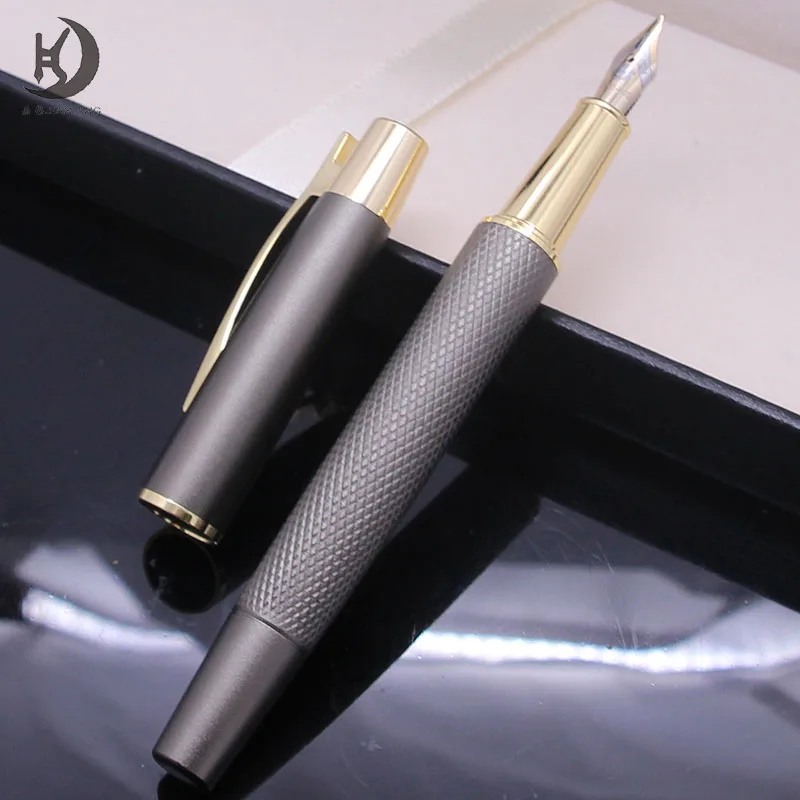 Luxury Business custom logo Fancy Executive Gift gold /Red color metal Fountain pen Best Designer Calligraphy writing ink Pen