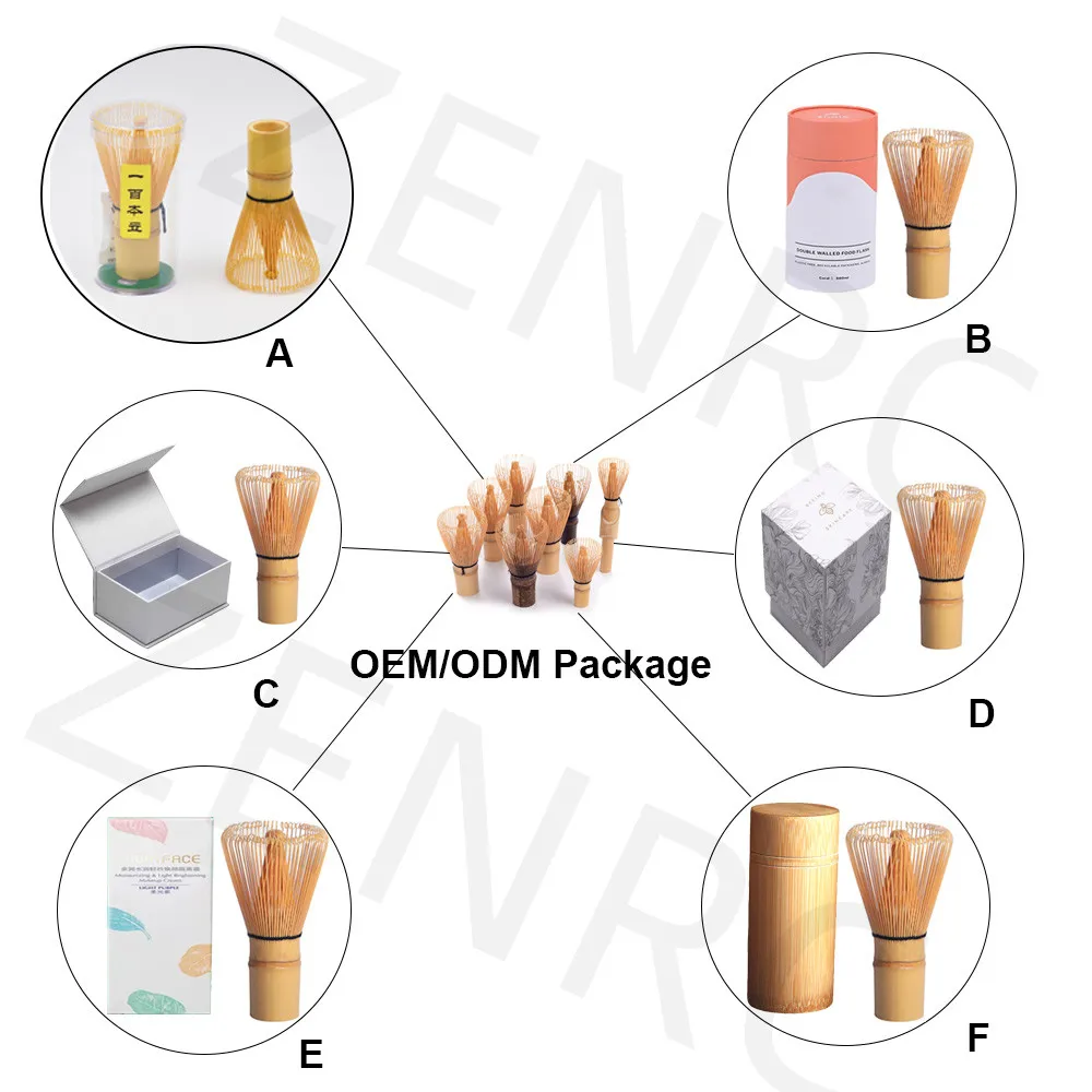 Wholesale 48 - 80 Bamboo Matcha Whisk Japanese Brush 100 Pondate Matcha Chasen Whisk Set