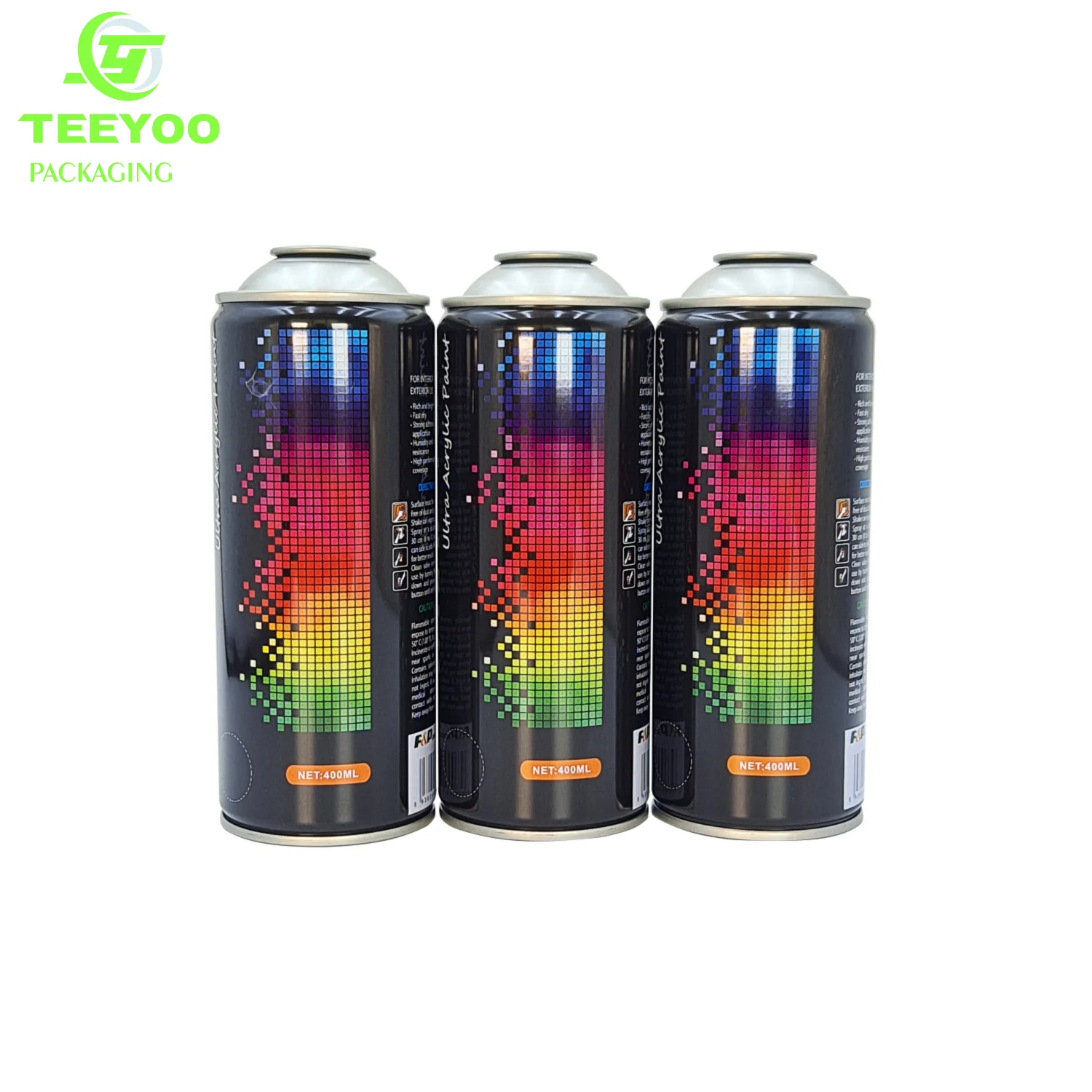 Wholesale Customized 150ml/200ml round Hair Spray Aerosol Tin Can Offset Printing Metal with Custom Logo