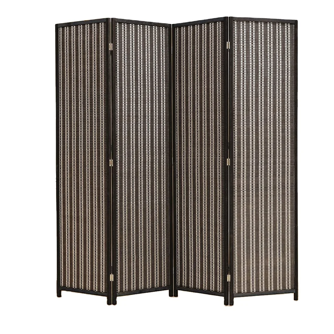 Factory direct selling black and free standing folding bamboo screen panels room divider
