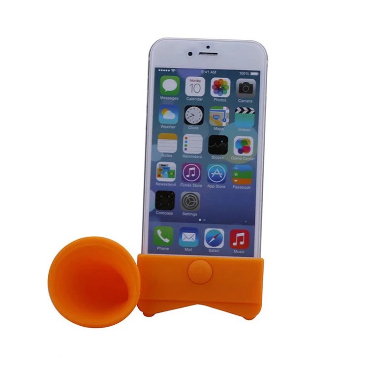 Promotional gifts Silicone portable phone speaker music mobile phone speaker/ mini cell phone external speaker