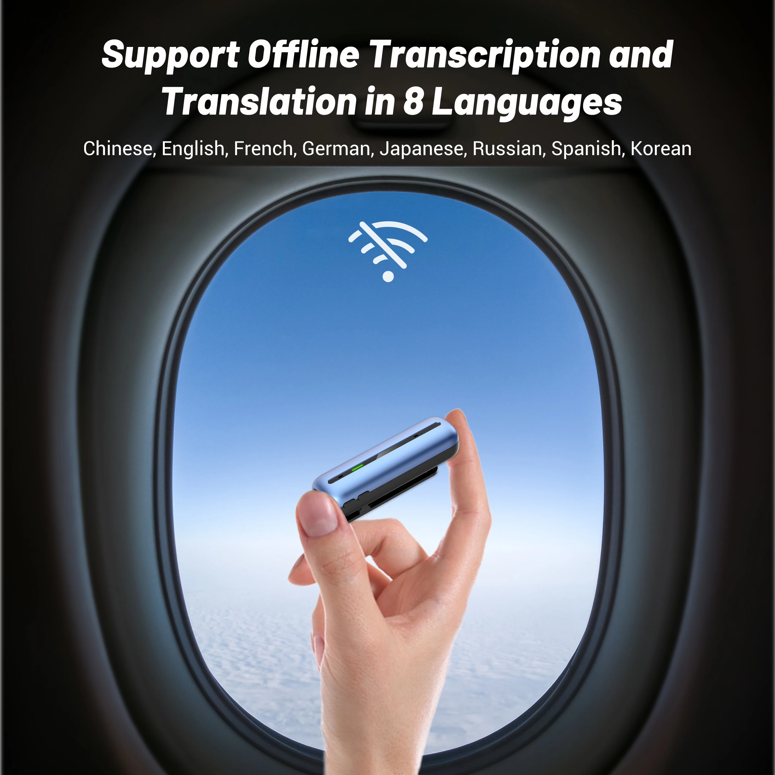 Wooask S01 Smart Translation Recorder Digital  Voice Translate Recording Translator  Pen 16GB Capacity 500 Hours Cloud Storage